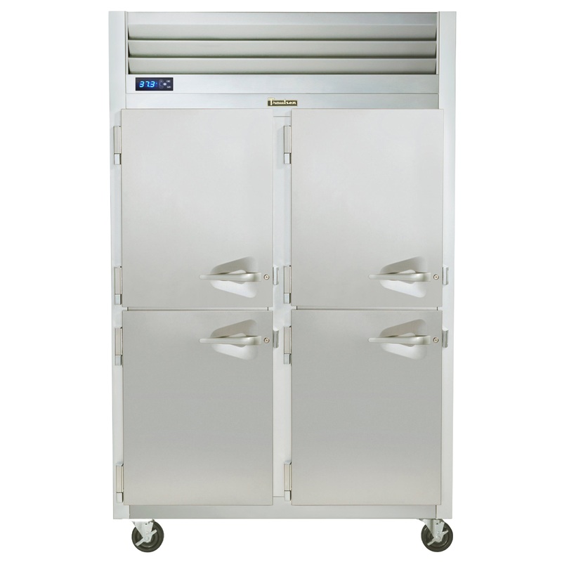 Traulsen G20003 2-Section Left/Left Hinged 4 Solid Half Door Reach-In Refrigerator 52" - 46 Cu. Ft.
