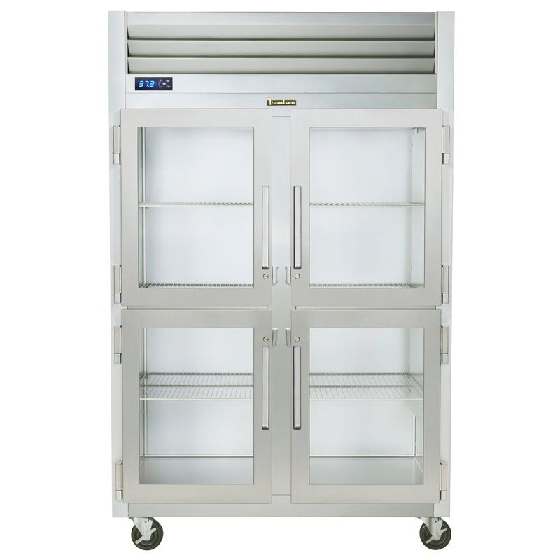Traulsen G21000 2-Section Left/Right Hinged 4 Glass Half Door Reach-In Refrigerator 52" - 46 Cu. Ft.