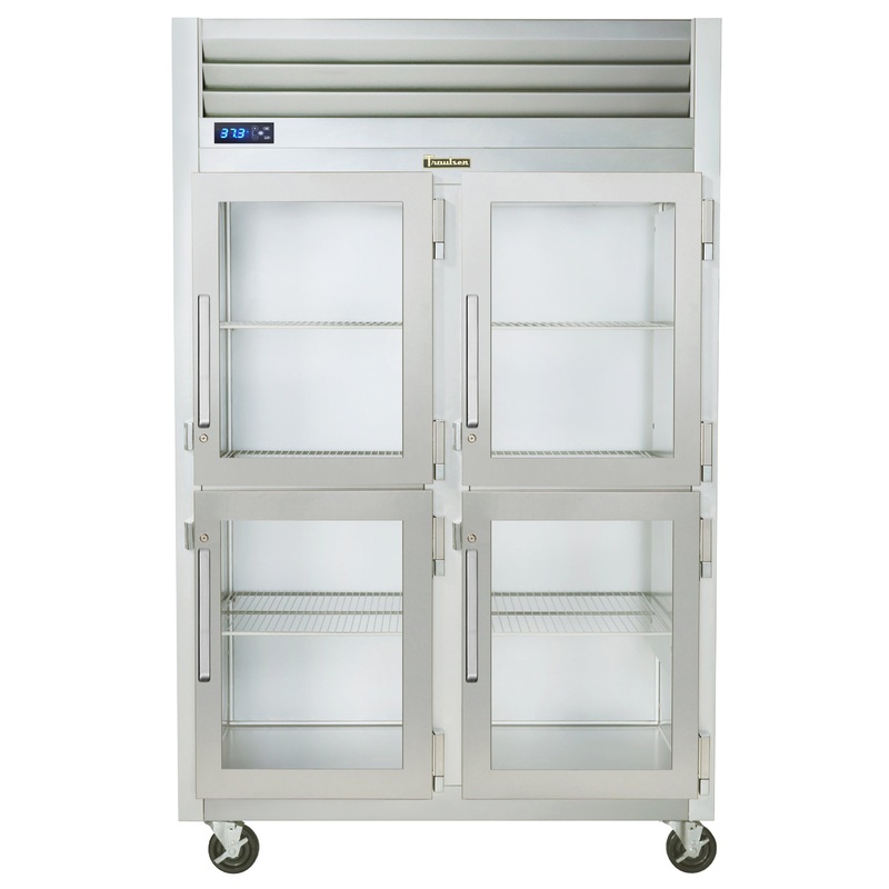 Traulsen G21002 2-Section Right/Right Hinged 4 Glass Half Door Reach-In Refrigerator 52" - 46 Cu. Ft.