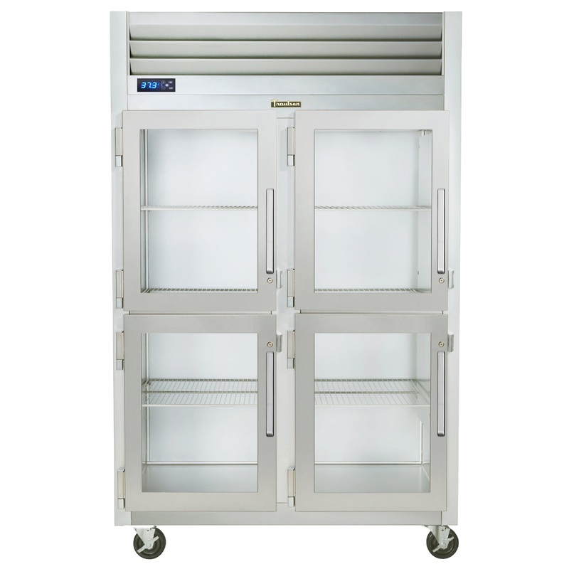 Traulsen G21003 2-Section Left/Left Hinged 4 Glass Half Door Reach-In Refrigerator 52" - 46 Cu. Ft.