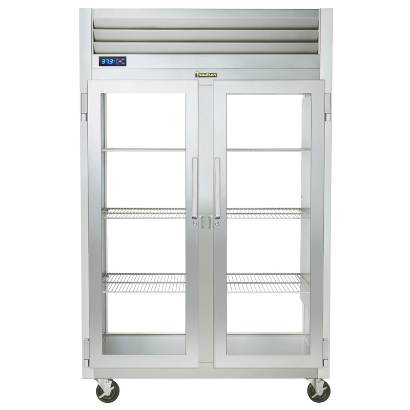 Traulsen G21014P 2-Section Left/Right Hinged 2 Glass Door Pass-Thru Refrigerator 52" - 48.8 Cu. Ft.