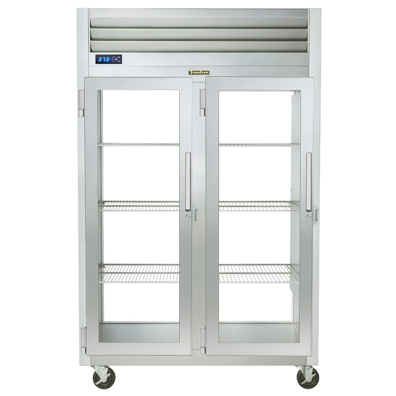 Traulsen G21015P 2-Section Left/Left Hinged 2 Glass Door Pass-Thru Refrigerator 52" - 48.8 Cu. Ft.