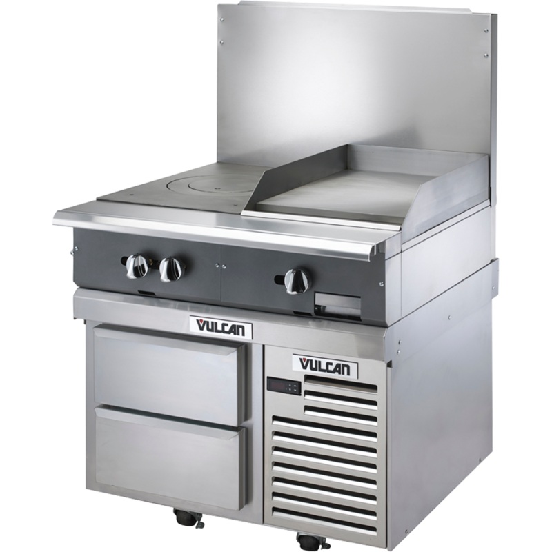 Vulcan V1FT18 V Series Heavy Duty Gas Modular Range French Top Burner 18" - 25,000 BTU