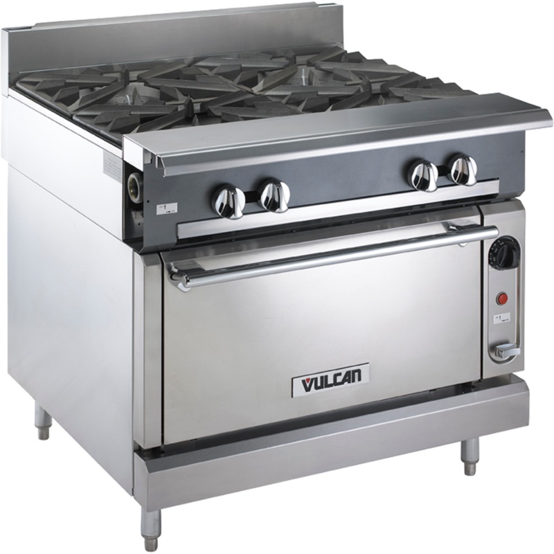 Vulcan V4B36 V Series Heavy Duty Natural Gas Modular Range 4 Burner 36" - 140,000 BTU