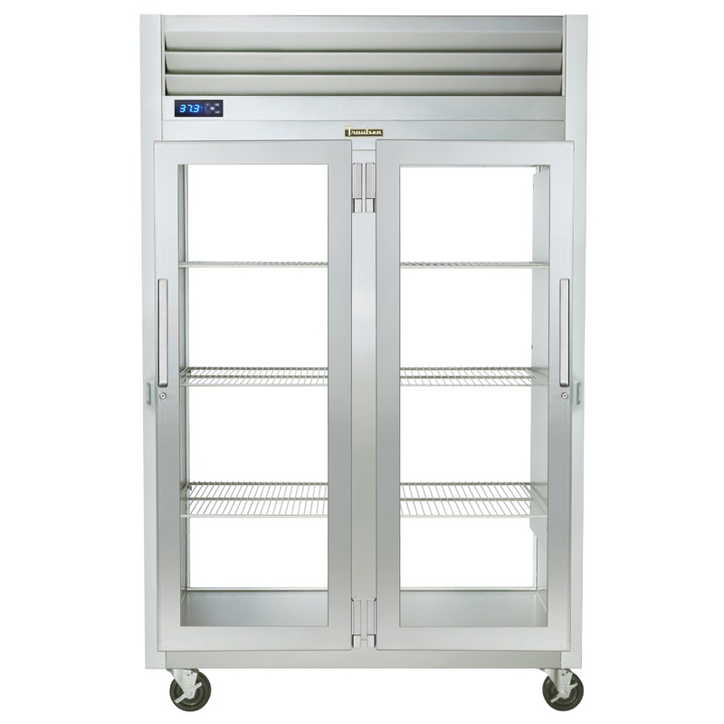 Traulsen G21016P 2-Section Right/Left Hinged 2 Glass Door Pass-Thru Refrigerator 52" - 48.8 Cu. Ft.