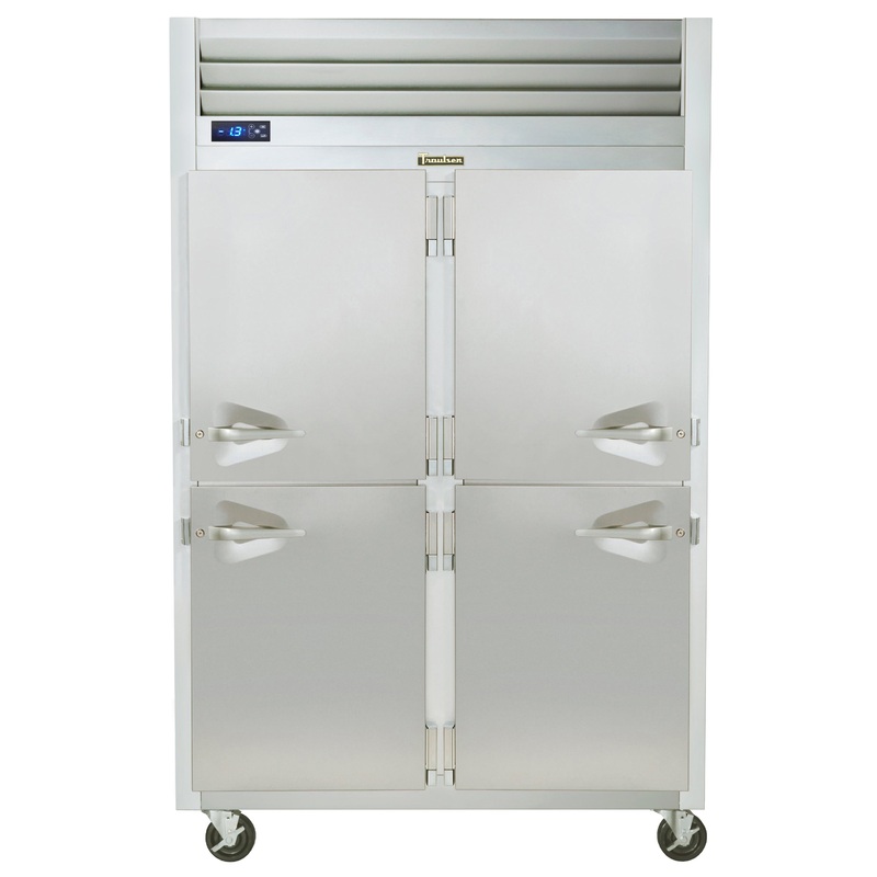 Traulsen G22001 2-Section Right/Left Hinged 4 Solid Half Door Reach-In Freezer 52" - 46 Cu. Ft.