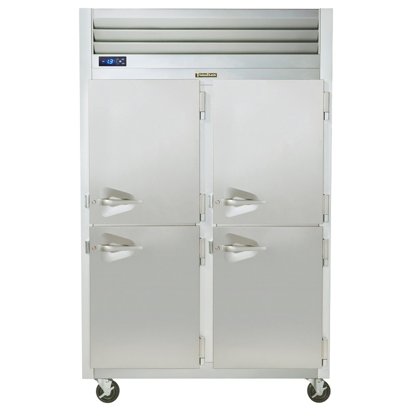 Traulsen G22002 2-Section Right/Right Hinged 4 Solid Half Door Reach-In Freezer 52" - 46 Cu. Ft.