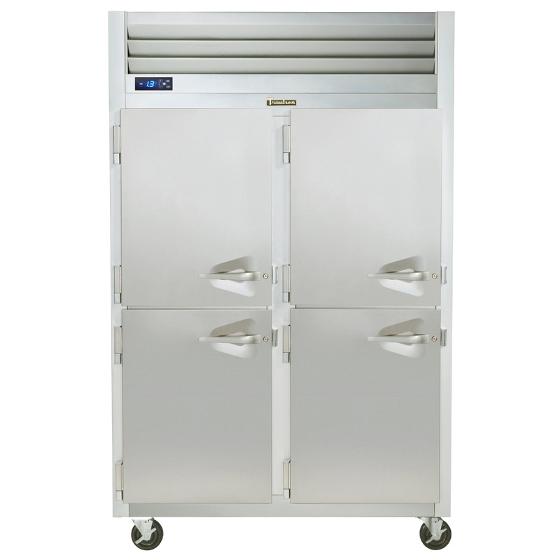 Traulsen G22003 2-Section Left/Left Hinged 4 Solid Half Door Reach-In Freezer 52" - 46 Cu. Ft.