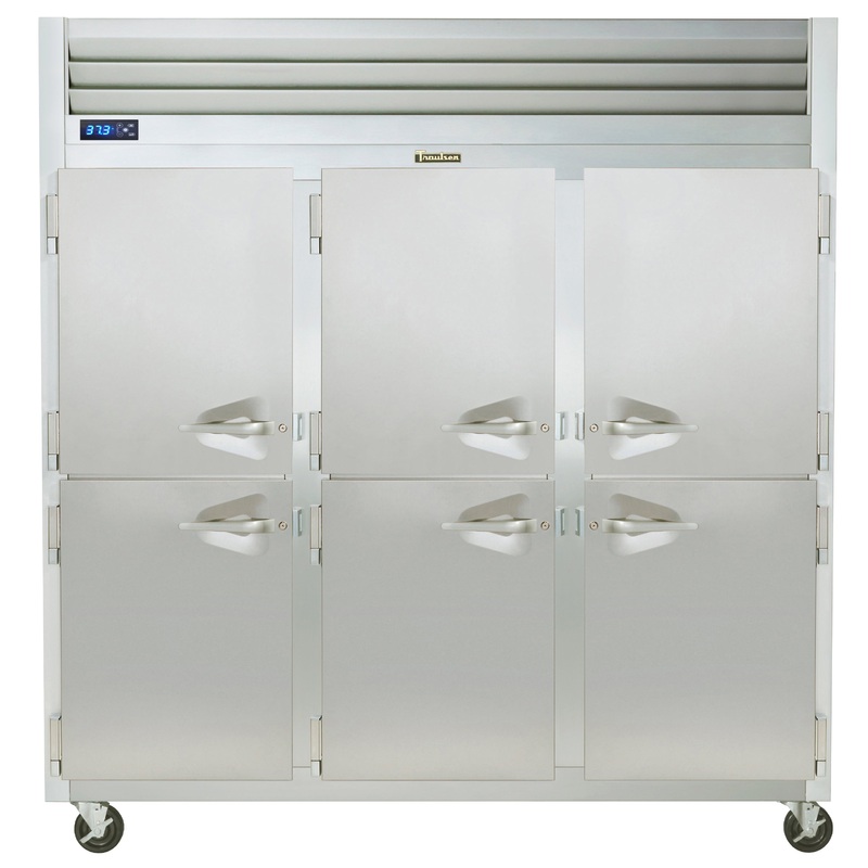 Traulsen G30001 3-Section Left/Left/Right Hinged 6 Solid Half Door Reach-In Refrigerator 76" - 69.1 Cu. Ft.
