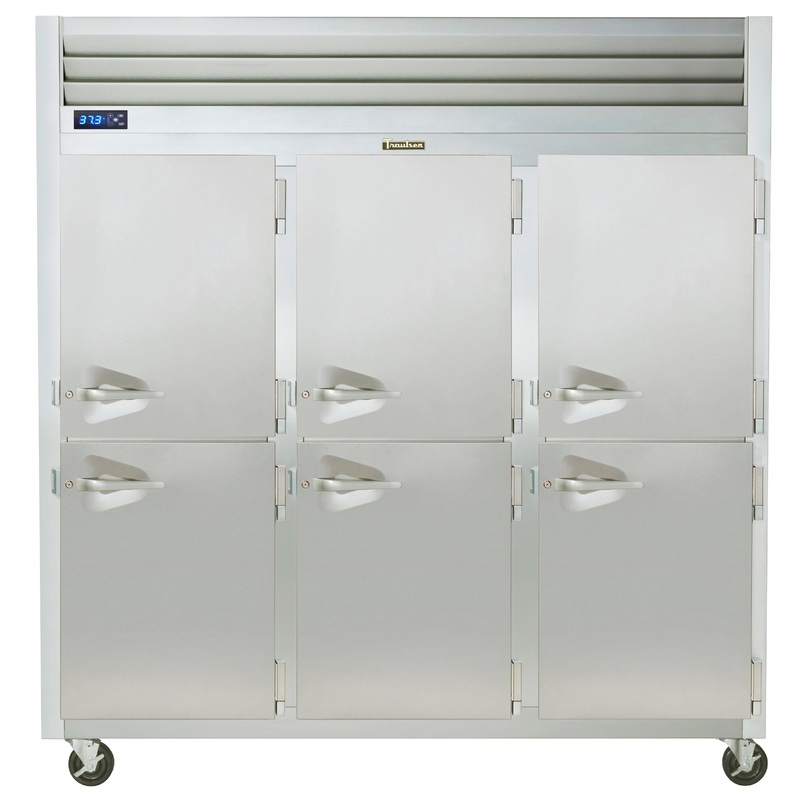 Traulsen G30002 3-Section Right/Right/Right Hinged 6 Solid Half Door Reach-In Refrigerator 76" - 69.1 Cu. Ft.