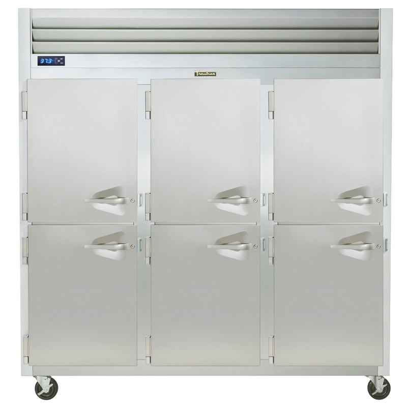 Traulsen G30003 3-Section Left/Left/Left Hinged 6 Solid Half Door Reach-In Refrigerator 76" - 69.1 Cu. Ft.