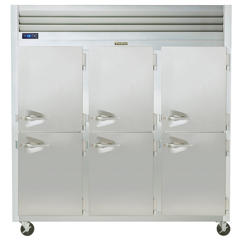 Traulsen G31002 3-Section Right/Right/Right Hinged 6 Solid Half Door Reach-In Storage Freezer 76" - 69.1 Cu. Ft.