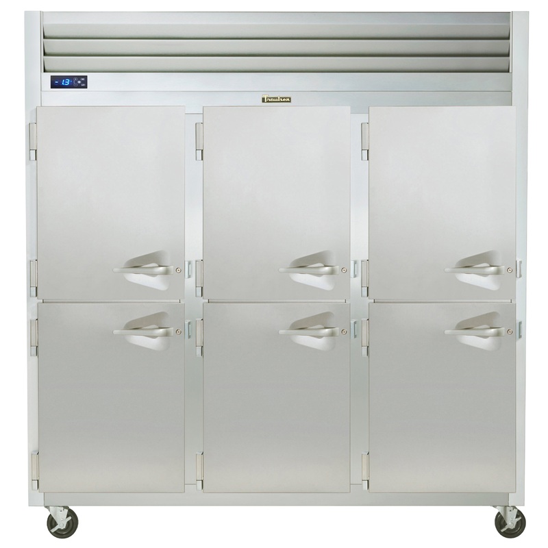 Traulsen G31303 3-Section Left/Left/Left Hinged 6 Solid Half Door Reach-In Freezer 76" - 69.1 Cu. Ft.