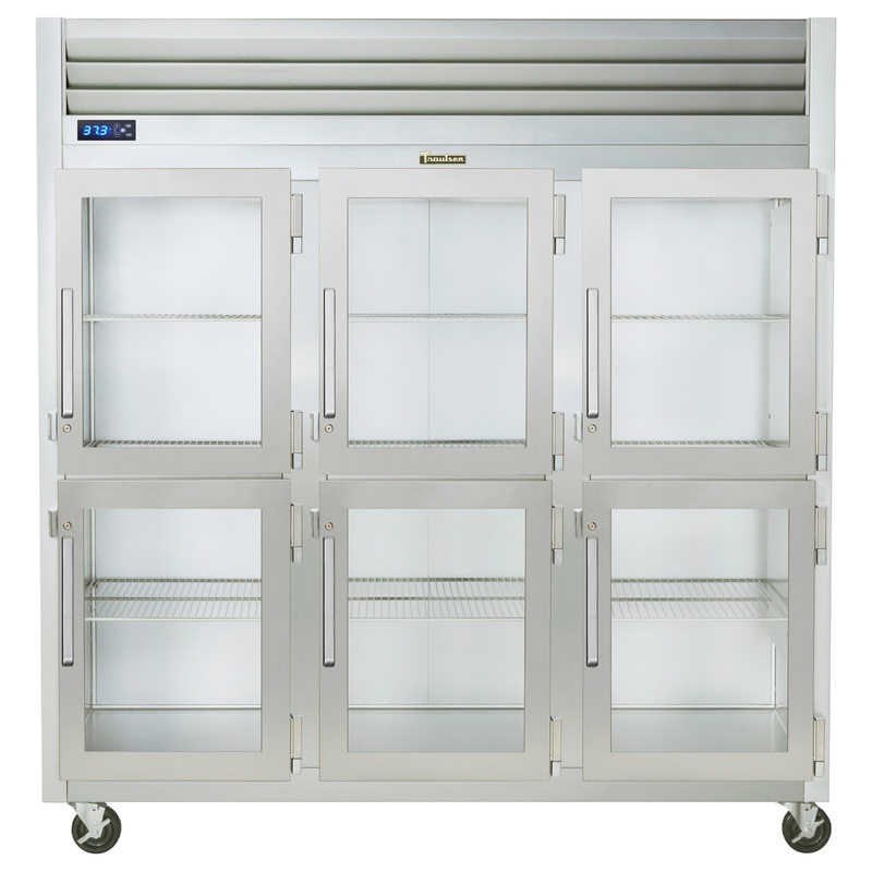 Traulsen G32002 3-Section Right/Right/Right Hinged 6 Glass Half Door Reach-In Refrigerator 76" - 69.1 Cu. Ft.