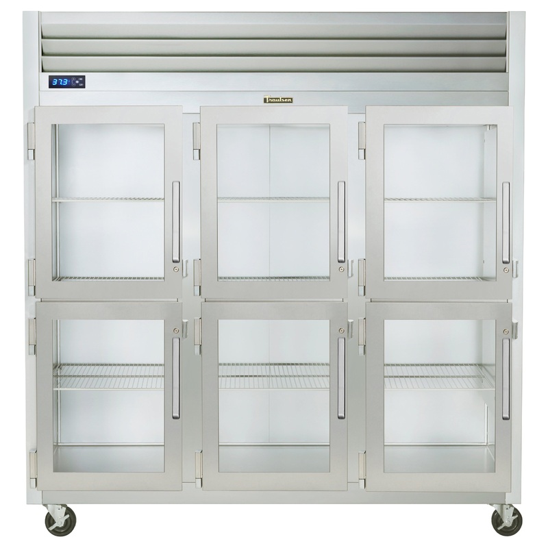 Traulsen G32003 3-Section Left/Left/Left Hinged 6 Glass Half Door Reach-In Refrigerator 76" - 69.1 Cu. Ft.