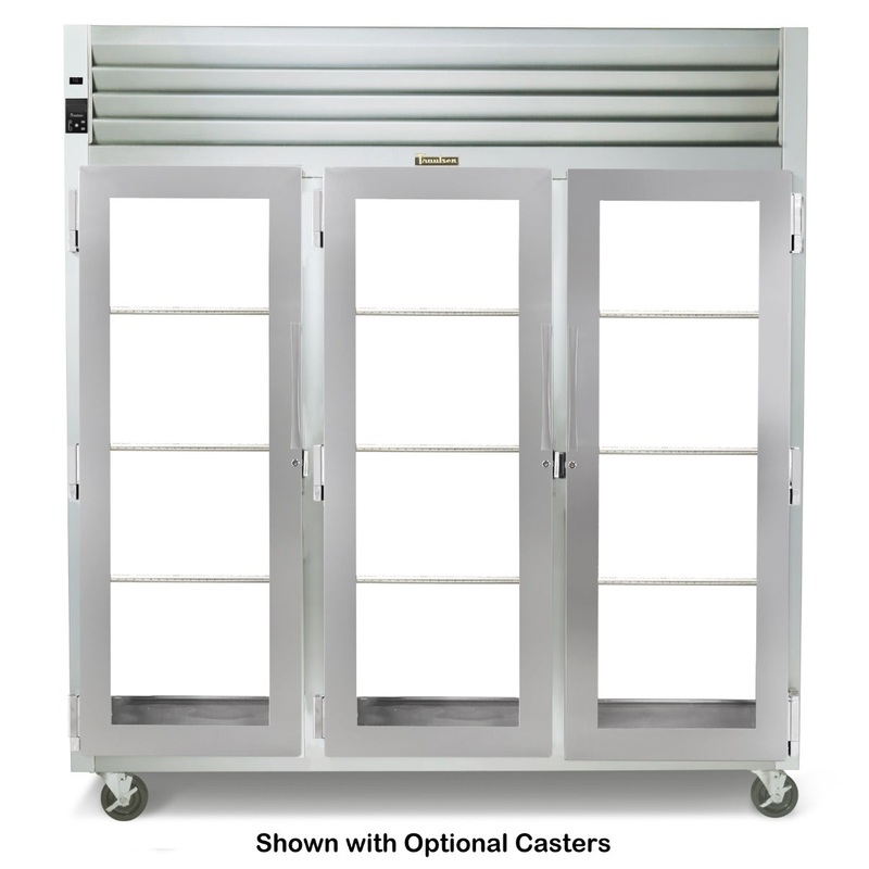 Traulsen RHT332WPUT-FHG Spec-Line 3-Section 3 Glass Door front / 3 Glass Door Rear Reach-In Pass-Thru Refrigerator 86" - 84.36 cu. ft. - 115v