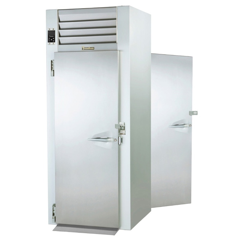 Traulsen RI132LP-COR02 1-Section Left Hinged 1 Solid Door Correctional Roll-Thru Heated Holding Cabinet 38" - Accepts 66"H Racks - 38 cu. ft.  - 208-230/115v