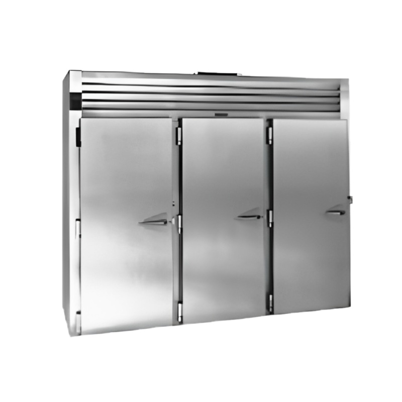 Traulsen RRI332LPUT-FHS Roll-Through Refrigerator Three Full-Height Doors for 66" High Racks All Stainless Steel 117.5 Cu. Ft.  - 115V