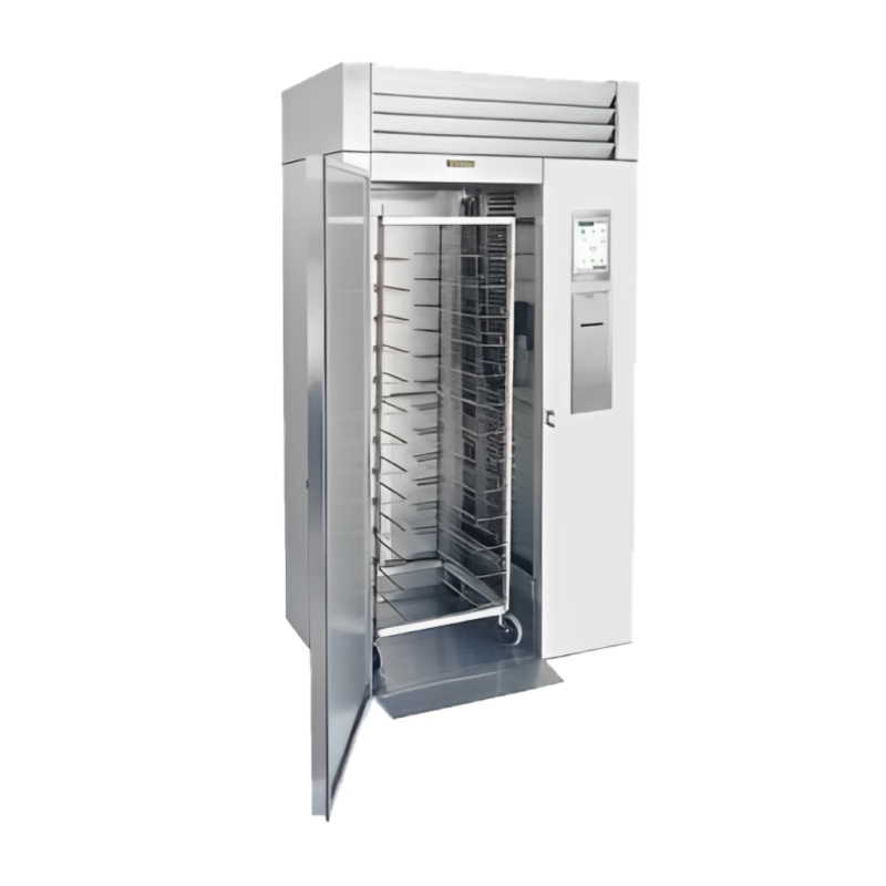 Traulsen TBC1H-34 Roll-In Blast Chiller Remote Cooled with Combi Oven Compatibility Kit Left Hinged One Door for 72" High Racks Stainless Steel 35 Cu. Ft. - 115V