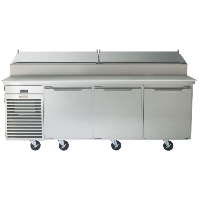 Traulsen TS090HT Pizza Prep/Salad Refrigerated Counter Three Door 90" - 115V