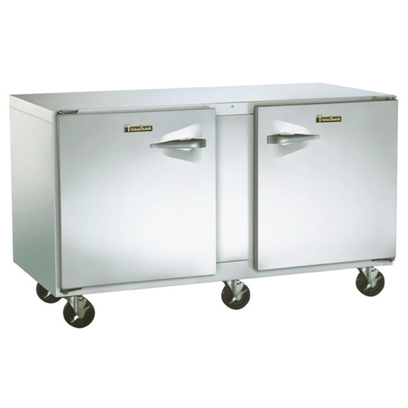 Traulsen UHT72-LR-SB Undercounter Refrigerator Two Door Left & Right Hinged w/ Stainless Steel Back 72" - 115V