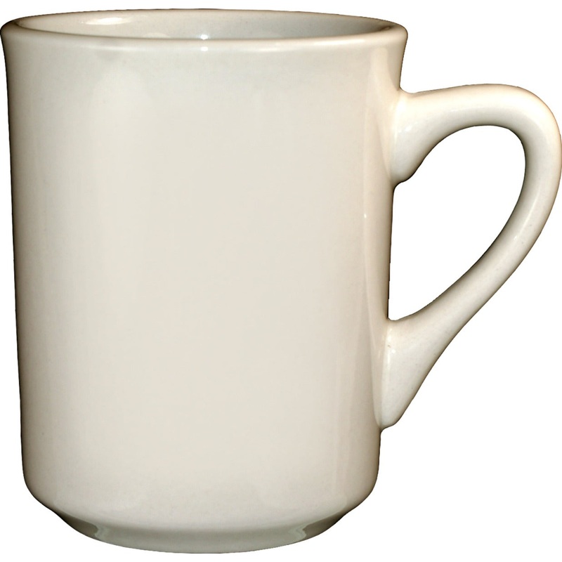 International Tableware 87241-01 Roma American White Rolled Edge China Toledo Mug 8-1/2 oz. - 36/Case