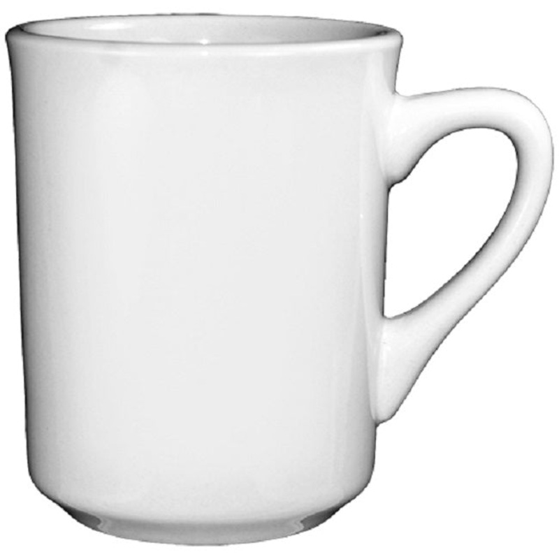 International Tableware 87241 Dover European White Rolled Edge China Toledo Mug 8-1/2 oz. - 36/Case
