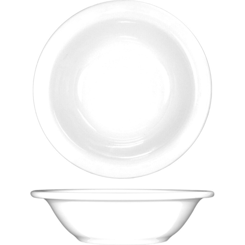 International Tableware DO-10 Dover European White Rolled Edge China Grapefruit Bowl 10 oz. - 36/Case