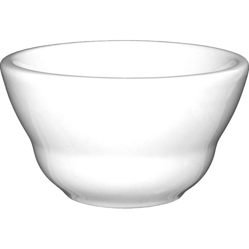International Tableware DO-4 Dover European White Rolled Edge China Bouillon Cup / Bowl 7 oz. - 36/Case