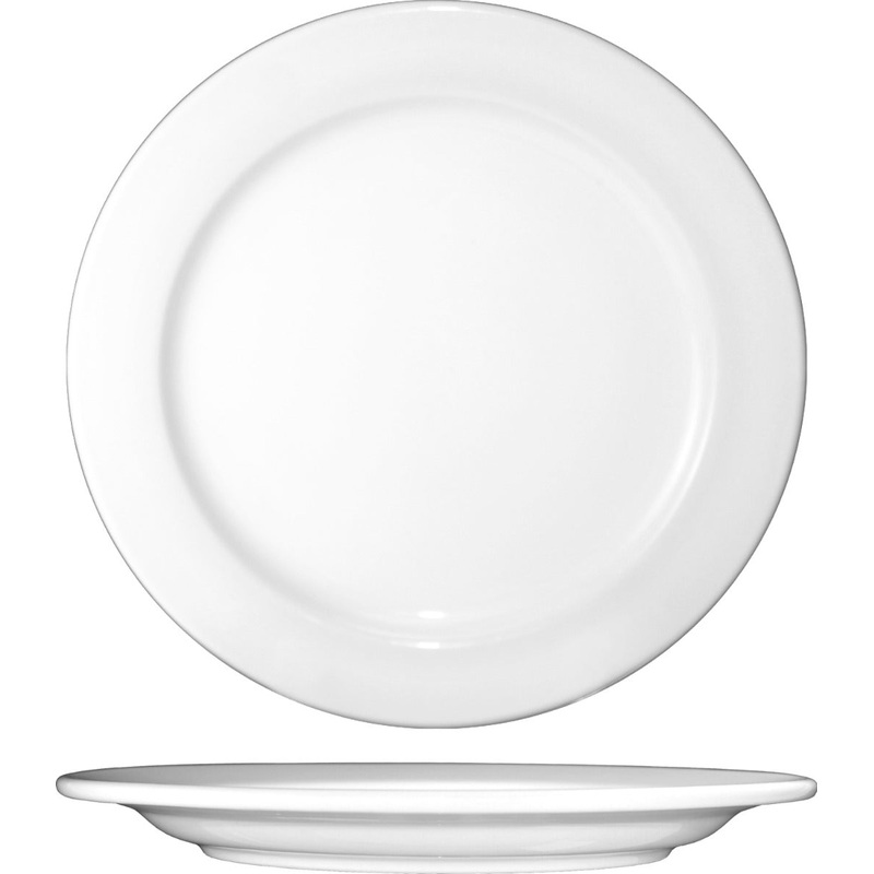International Tableware DO-5 Dover European White Rolled Edge China Plate 5-1/2" Dia. - 36/cs