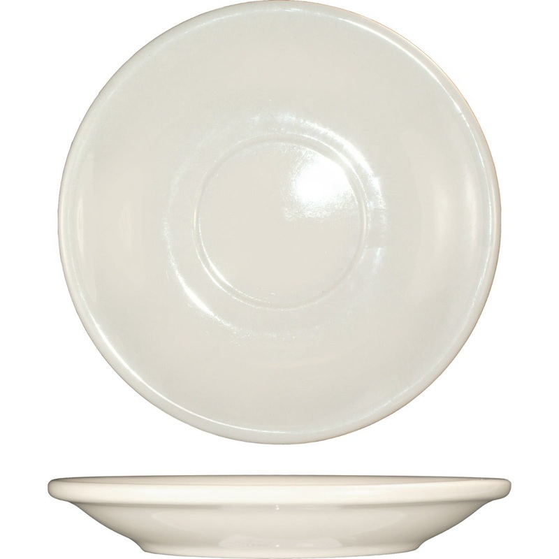 International Tableware RO-2 Roma American White Rolled Edge China Saucer 6" Dia. - 36/cs