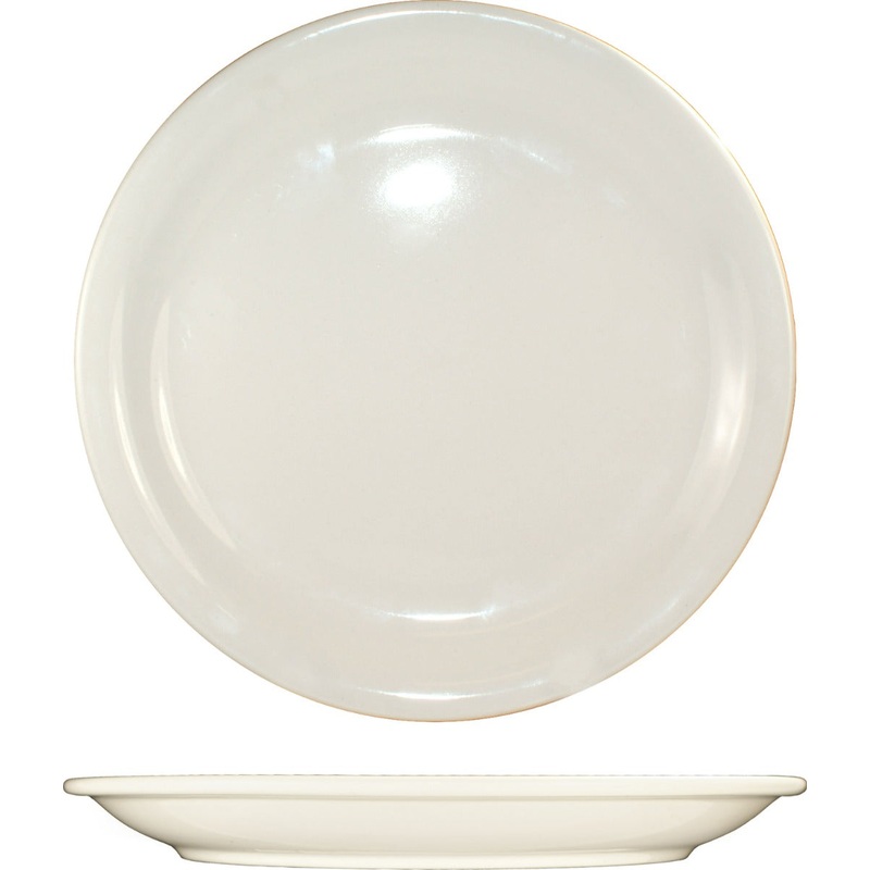International Tableware VA-6 Valencia American White Narrow Rim China Plate 6-1/2" Dia. - 36/cs