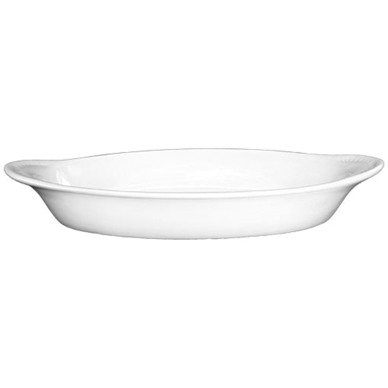 International Tableware WRO-8-EW European White Oval China Welsh Rarebit 8 oz. - 36/Case
