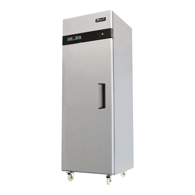 Migali C-1R-LHH-HC Competitor Series 1-Section Left Hinged 1 Solid Door Reach-In Refrigerator 29" - 23 Cu. Ft.