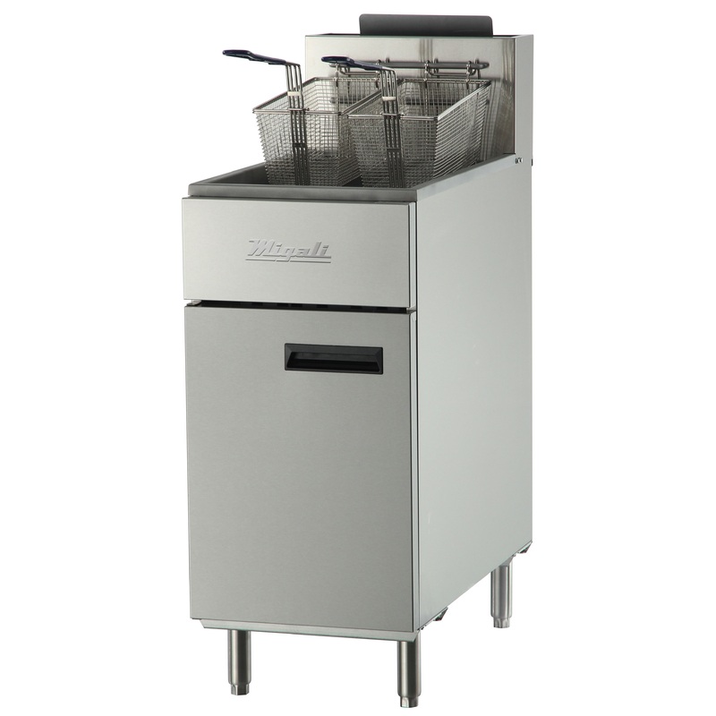 Migali C-F40-NG Competitor Series Floor Gas Fryer 40 lb. - NG - 102,000 BTU