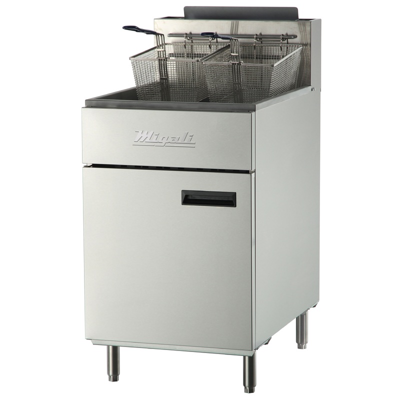 Migali C-F75-NG Competitor Series Floor Gas Fryer 75 lb. - NG - 170,000 BTU