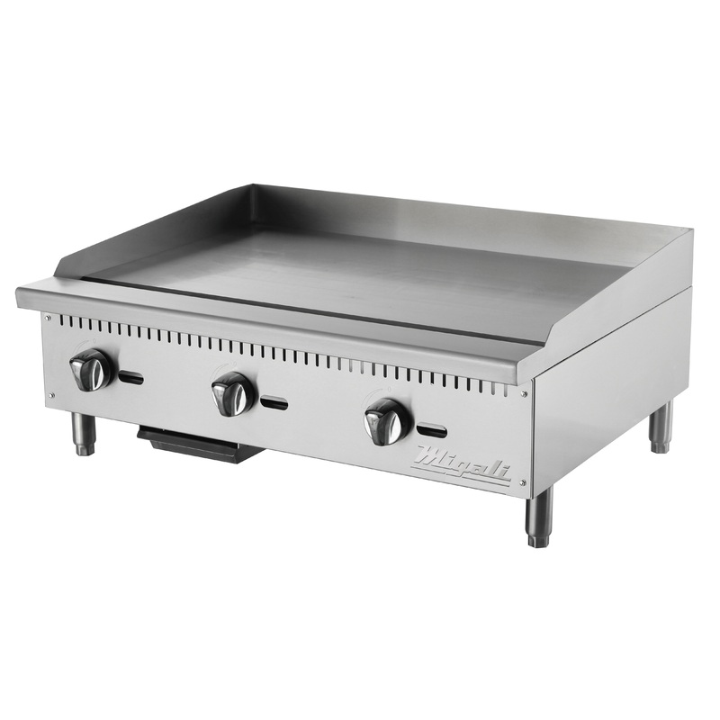 Migali C-G36 Competitor Series Countertop 3 Burner Gas Griddle 36" - NG - 90,000 BTU