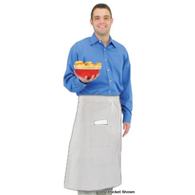 Chef Revival 607BA2-WH Bistro Apron with 2 Pockets 34"L x 28"W - White