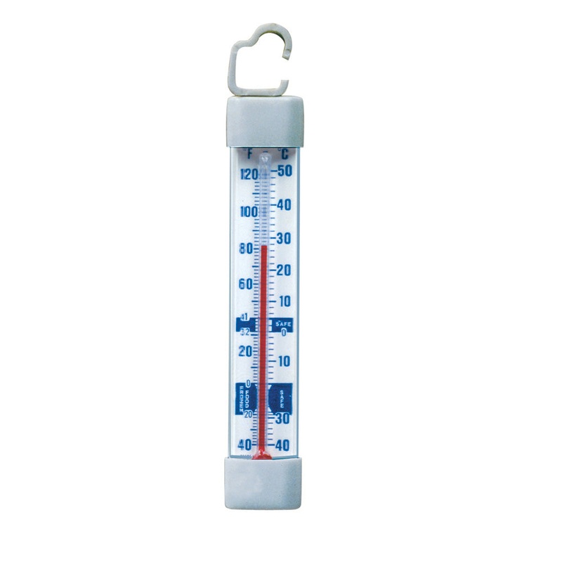 Cooper-Atkins 330-CX-4 Vertical Glass Tube Refrigerator / Freezer Thermometer 4-1/4"L - (40 to 120 Deg. F)