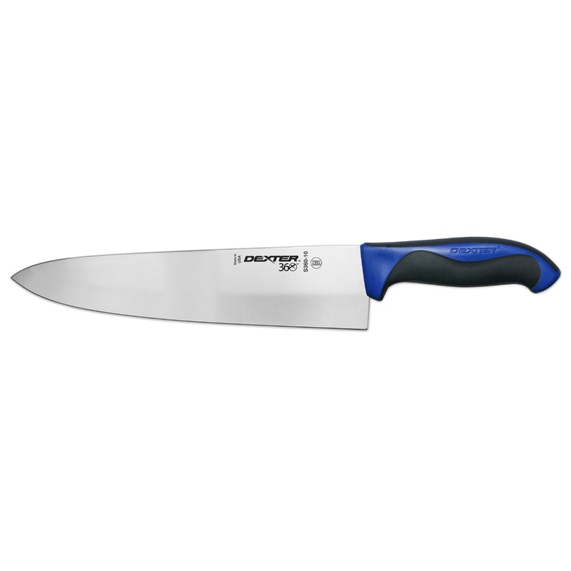 Dexter-Russell S360-10C-PCP Dexter 360 Cook's Knife with Black/Blue Handle 10"