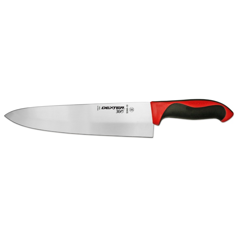 Dexter-Russell S360-10R-PCP Dexter 360 Cook's Knife with Black/Red Handle 10"