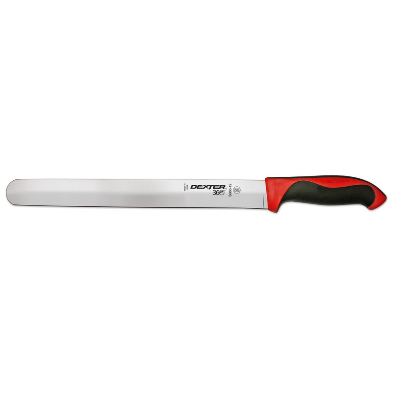 Dexter-Russell S360-12R-PCP Dexter 360 Slicer Knife with Black/Red Handle 12"