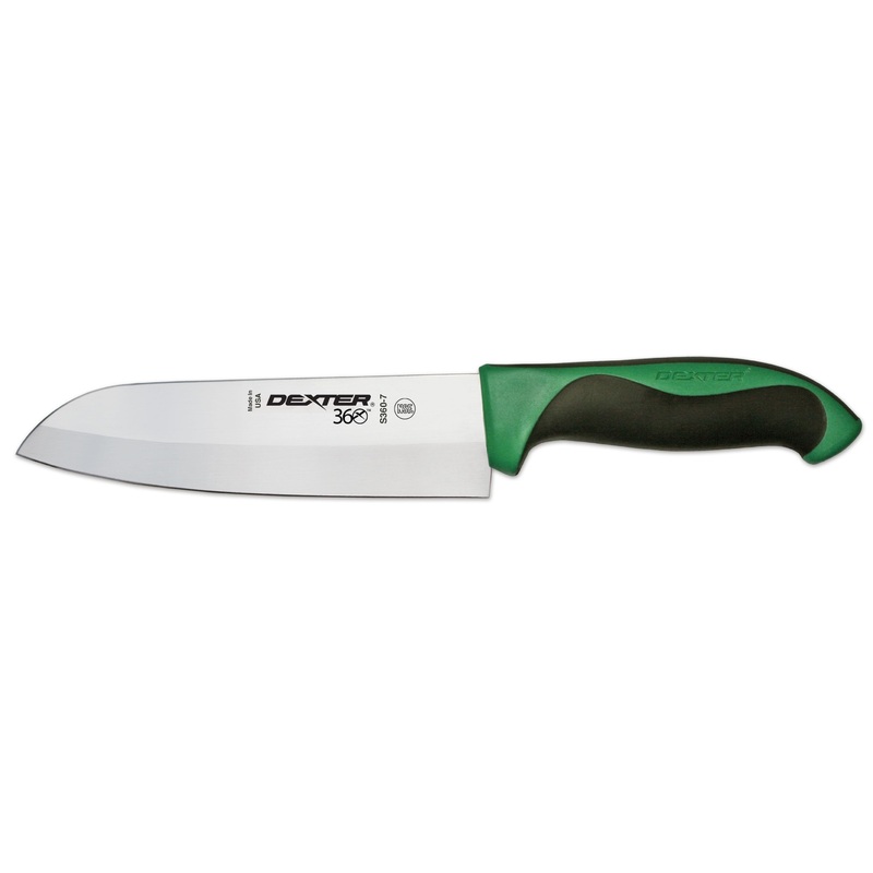 Dexter-Russell S360-7G-PCP Dexter 360 Santoku Chef Knife with Black/Green Handle 7"