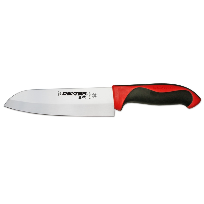 Dexter-Russell S360-7R-PCP Dexter 360 Santoku Chef Knife with Black/Red Handle 7"