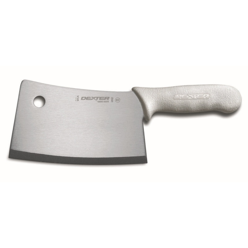 Dexter-Russell S5387PCP Sani-Safe Cleaver with White Poly Handle 7"