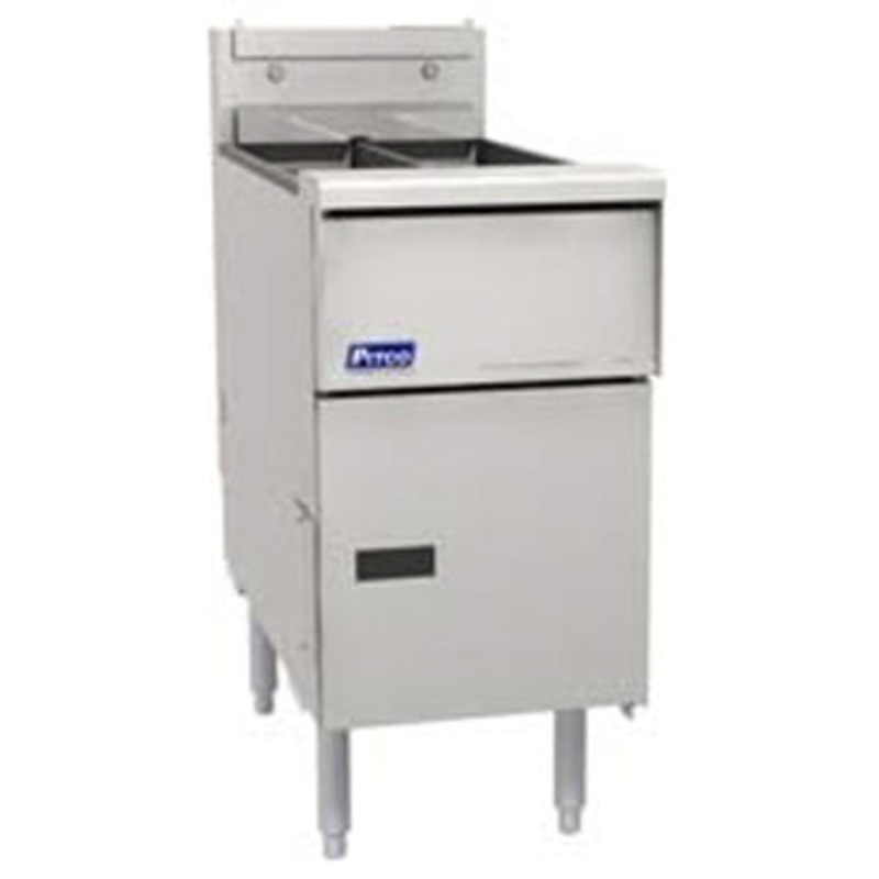 Pitco SE14T-SSTC Solstice Split Spot Electric Floor Fryer w/ Solid State Controls 40-50 lbs./cap. - 208v/3-ph, 17kW