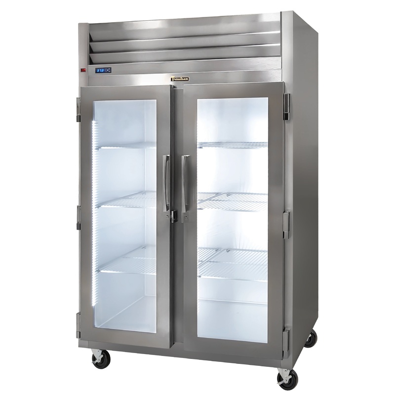 Traulsen G21010 2-Section Left/Right Hinged 2 Glass Door Reach-In Refrigerator 52" - 46 Cu. Ft.