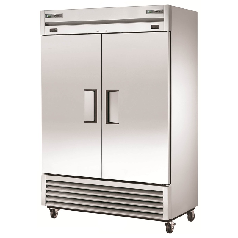 True T-49DT-HC 2-Section Solid Door Dual Temp Reach-In Refrigerator / Freezer 55" - 115v