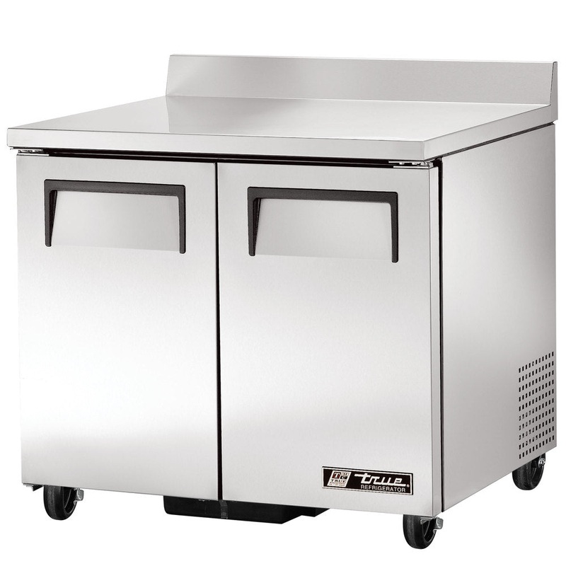 True TWT-36-HC 2-Section 2 Solid Door Worktop Refrigerator 36" - 115v