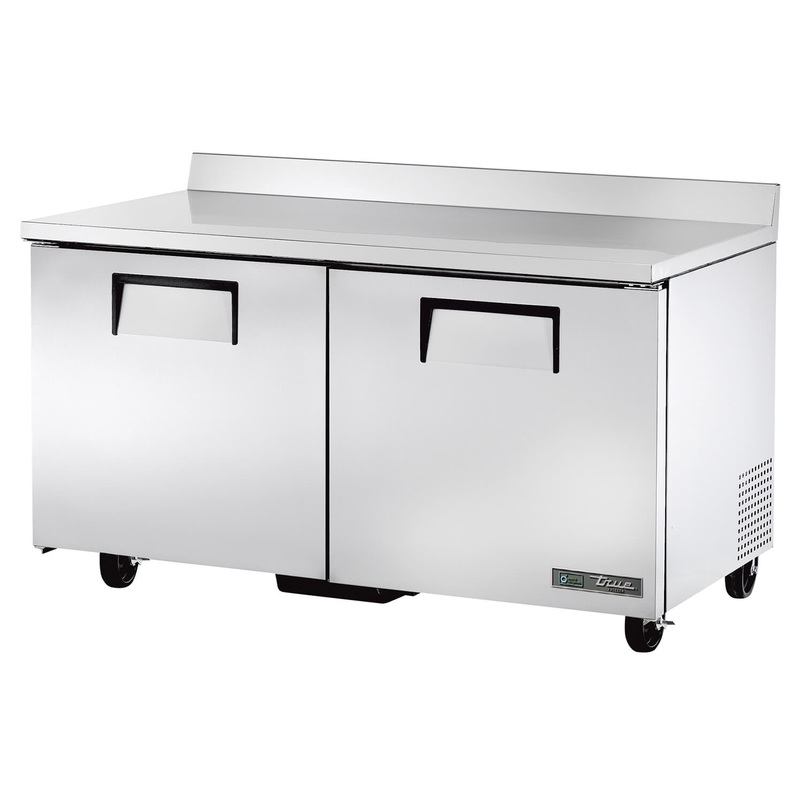 True TWT-48F-HC 2-Section 2 Solid Door Worktop Freezer 48" - 115v